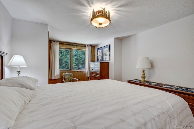 bedroom with a textured ceiling