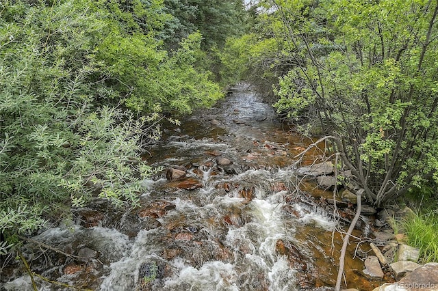 view of landscape featuring a water view