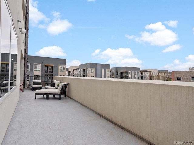 balcony with a residential view