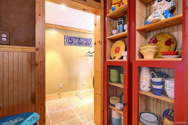 80 Meadow Ln, Bailey, CO 80421 - detailed view of built in features, wooden walls, and a textured wall