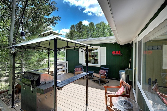 80 Meadow Ln, Bailey, CO 80421 - wooden deck featuring a gazebo and area for grilling