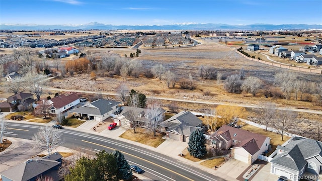 bird's eye view featuring a mountain view