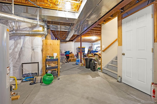 8004 Brittinger Way, Colorado Springs, CO 80951 - unfinished basement with stairs and water heater