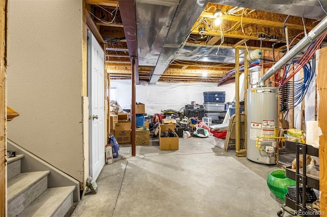 8004 Brittinger Way, Colorado Springs, CO 80951 - unfinished basement featuring water heater and stairway