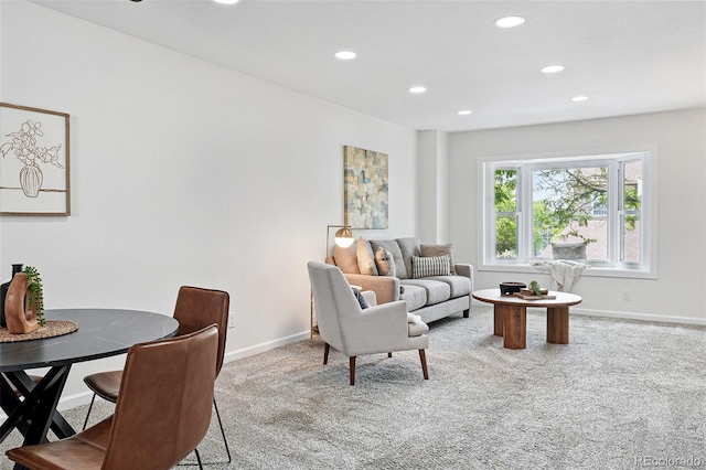 3300 W Florida Ave Unit 117, Denver, CO 80219 - carpeted living room featuring recessed lighting and baseboards