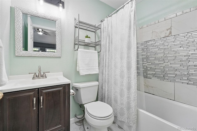 3300 W Florida Ave Unit 117, Denver, CO 80219 - full bath with toilet, vanity, and shower / tub combo with curtain