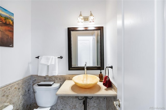 bathroom with toilet and vanity