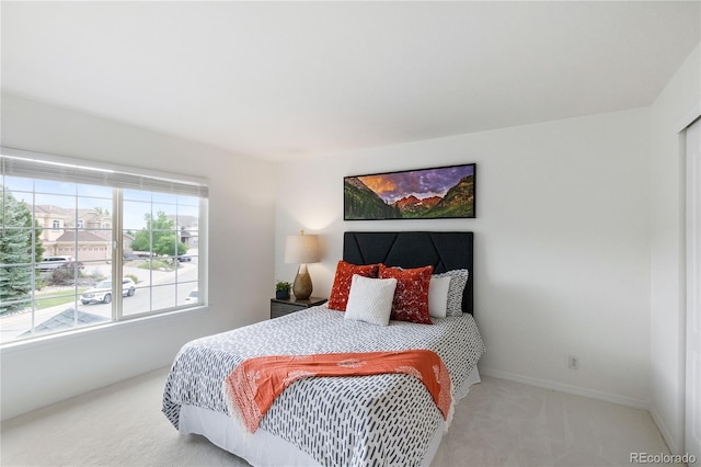 bedroom with carpet floors