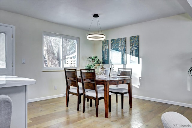 dining room featuring light hardwood / wood-style flooring