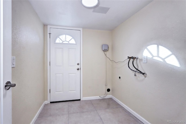 laundry area featuring hookup for an electric dryer and hookup for a washing machine