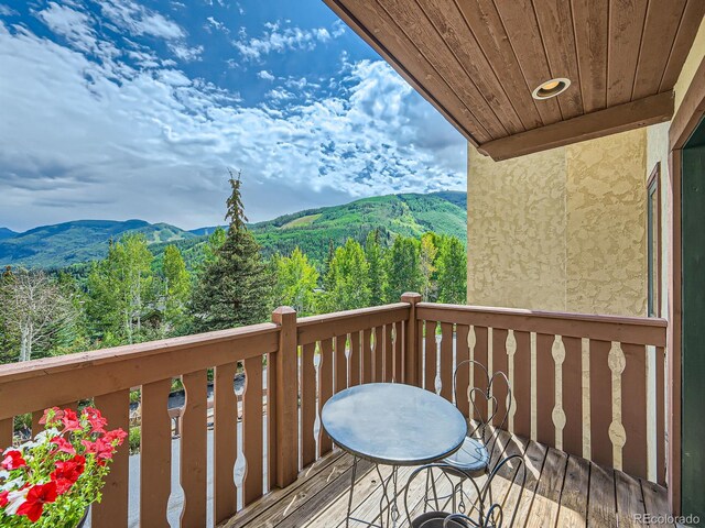 1370 Sandstone Dr Unit 12, Vail, CO 81657 - deck with a mountain view