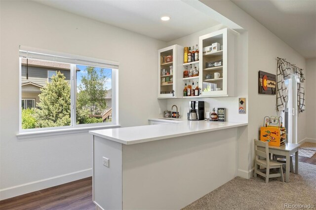 20855 Park Hollow Dr, Parker, CO 80138 - bar featuring a sink, baseboards, and recessed lighting