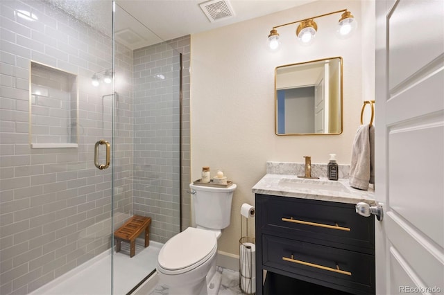 20855 Park Hollow Dr, Parker, CO 80138 - full bath with tiled shower, toilet, and vanity