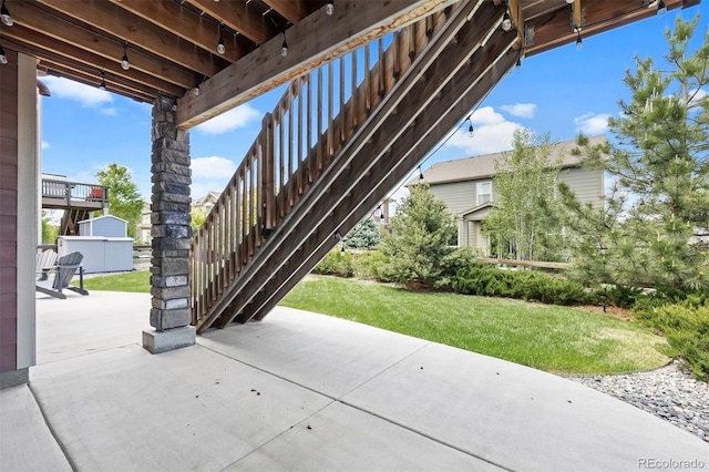 20855 Park Hollow Dr, Parker, CO 80138 - view of patio with stairway