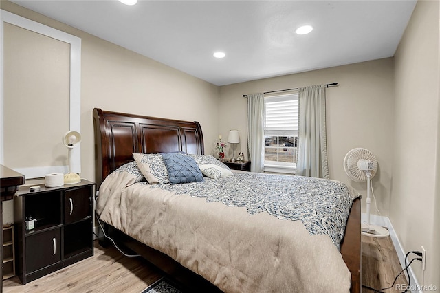724 County Road 37, Brighton, CO 80603 - bedroom featuring baseboards, light wood-style floors, and recessed lighting