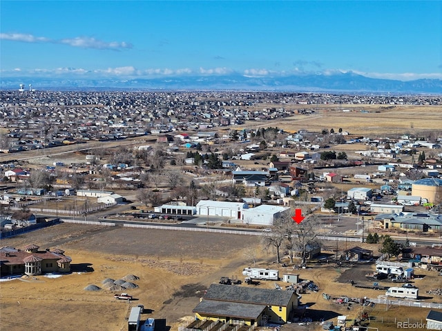 724 County Road 37, Brighton, CO 80603 - aerial view with a mountain view