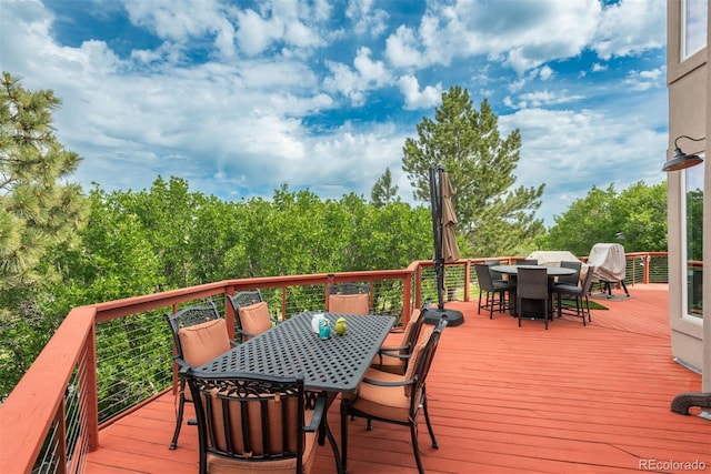171 October Pl, Castle Rock, CO 80104 - deck with outdoor dining area