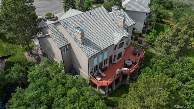 171 October Pl, Castle Rock, CO 80104 - view of subject property with a tree filled landscape