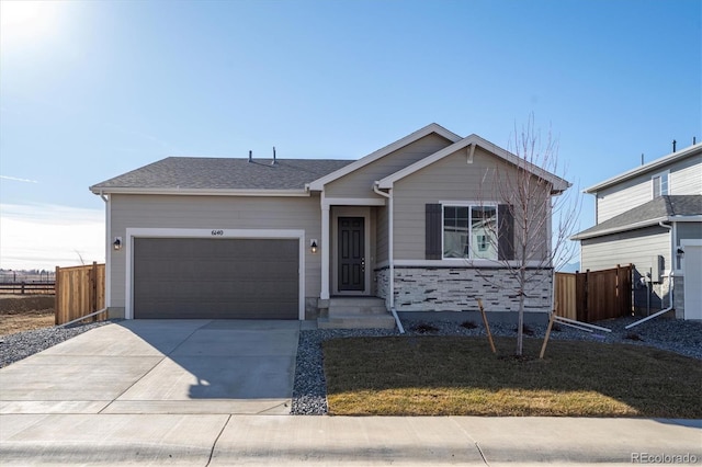 ranch-style house with a garage