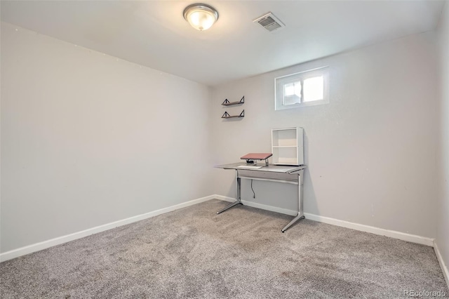 view of carpeted empty room