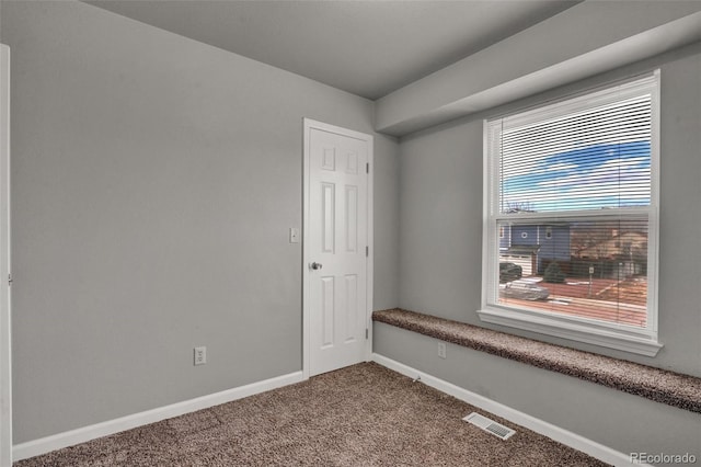 view of carpeted empty room