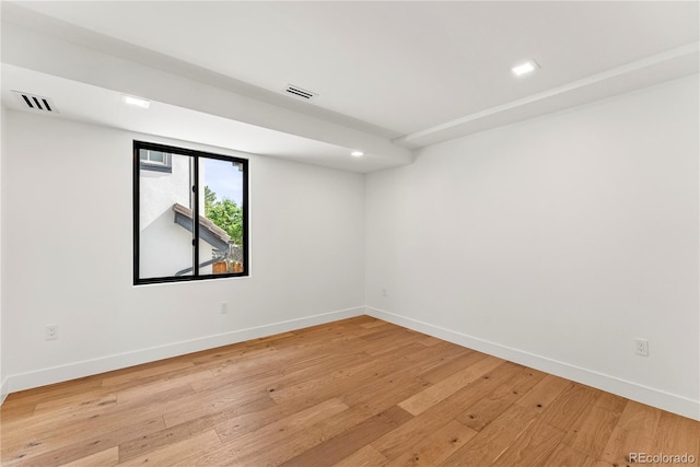 220 Glencoe St, Denver, CO 80220 - empty room with light wood-type flooring, baseboards, and recessed lighting