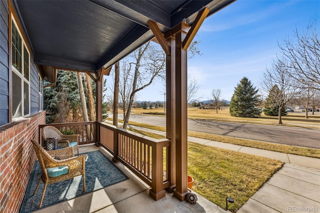 view of patio with covered porch