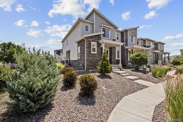 23633 E 5th Dr, Aurora, CO 80018 - view of front of property with stone siding