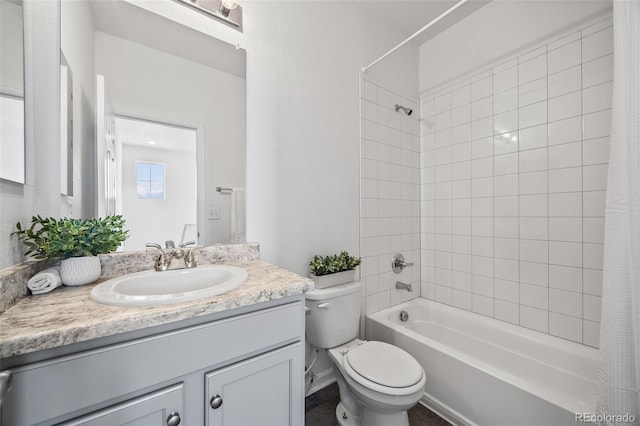 23633 E 5th Dr, Aurora, CO 80018 - bathroom featuring shower / bathtub combination with curtain and vanity