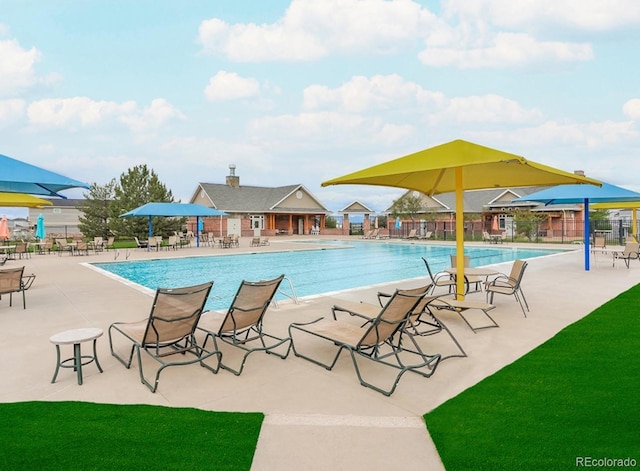 23633 E 5th Dr, Aurora, CO 80018 - community pool featuring a patio area
