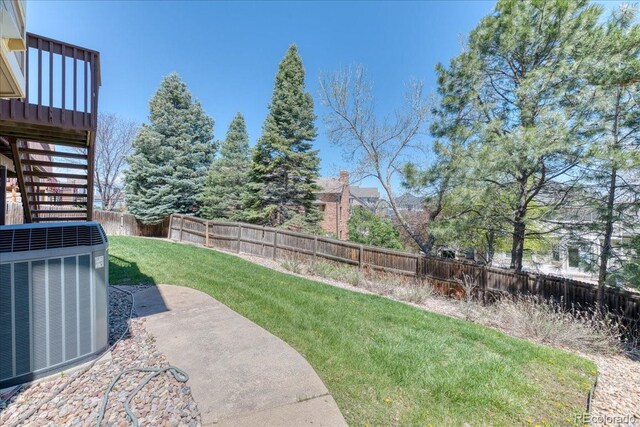 58 Rogers Ct, Golden, CO 80401 - view of yard with central AC and stairs