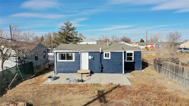 rear view of house with a patio area