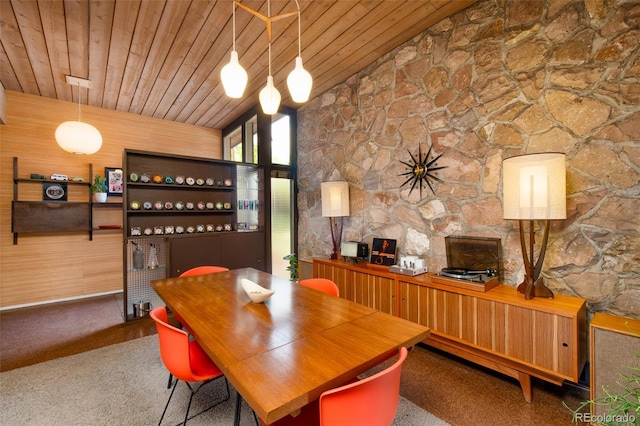 3650 Chimayo Rd, Littleton, CO 80123 - dining space featuring carpet flooring and wooden ceiling