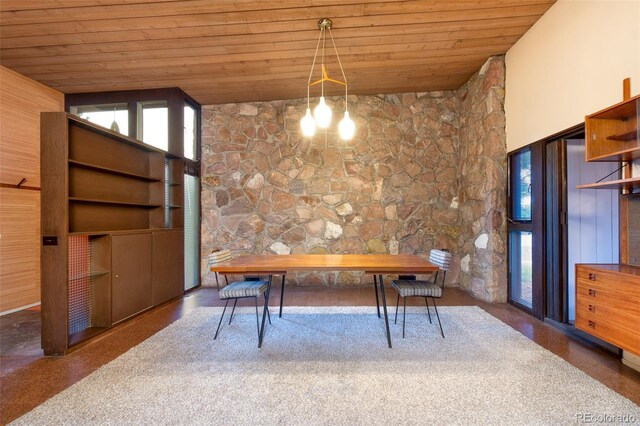 3650 Chimayo Rd, Littleton, CO 80123 - dining area with wood ceiling