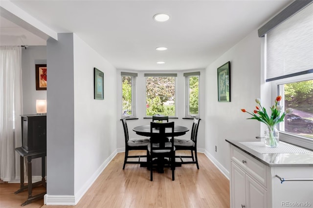 1185 Glencoe St, Denver, CO 80220 - dining space featuring plenty of natural light, light wood-style flooring, and recessed lighting