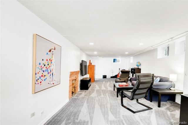 1185 Glencoe St, Denver, CO 80220 - living area with carpet and recessed lighting