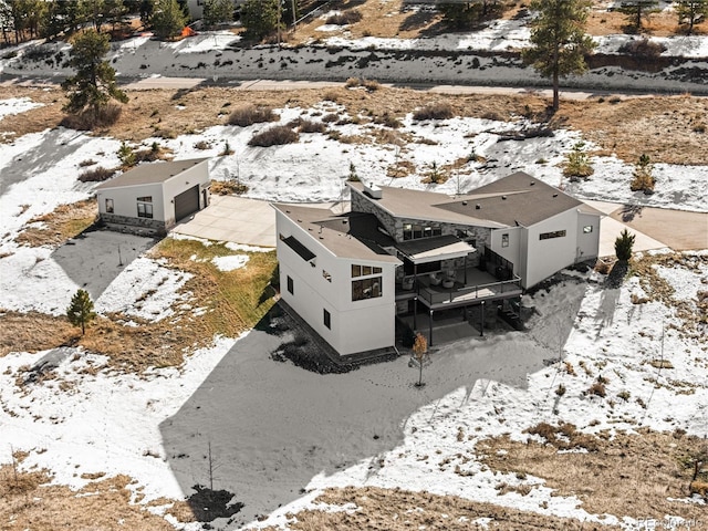 view of snowy aerial view