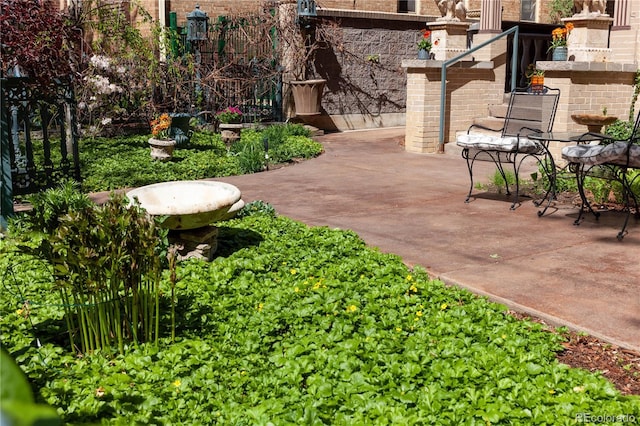 view of yard featuring a patio