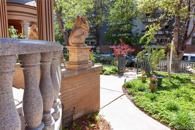 view of patio / terrace featuring fence