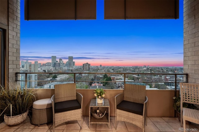 balcony featuring a view of city