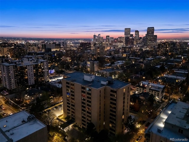 800 N Pearl St Unit 1203, Denver, CO 80203 - aerial view at dusk of a city view