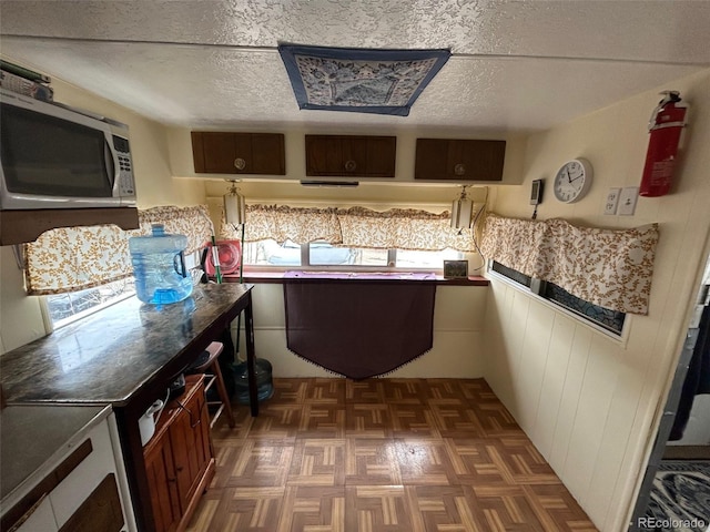 10795 County Road 197a Unit 194, Nathrop, CO 81236 - kitchen with white microwave and a textured ceiling