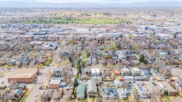 1653 S Logan St, Denver, CO 80210 - aerial view of property's location with nearby suburban area