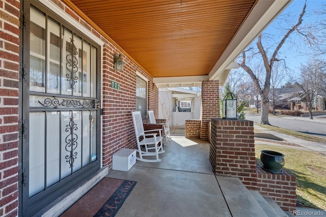 view of patio with covered porch