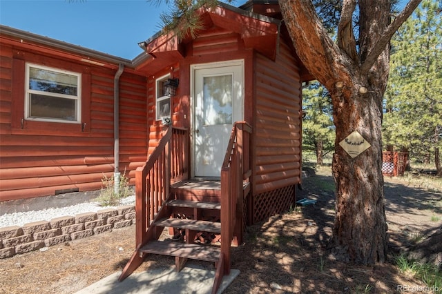 3126 Singletree Rd, Hartsel, CO 80449 - property entrance featuring log veneer siding