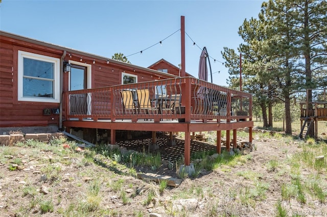 3126 Singletree Rd, Hartsel, CO 80449 - rear view of property featuring a wooden deck