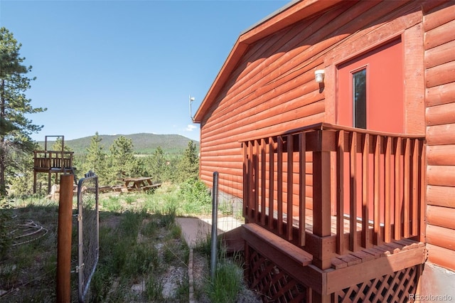 3126 Singletree Rd, Hartsel, CO 80449 - wooden deck featuring a mountain view