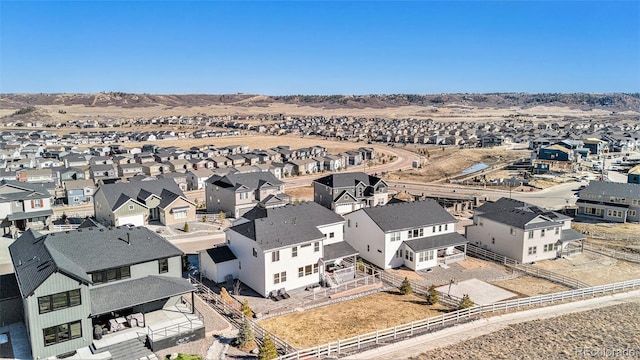 drone / aerial view featuring a residential view