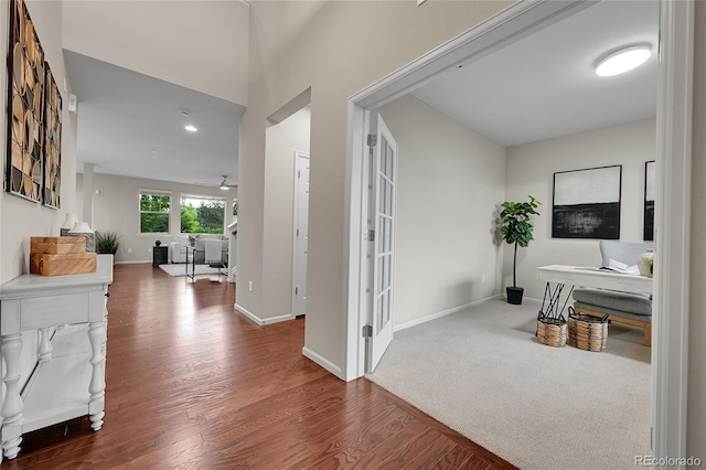 20145 E Fair Ln, Centennial, CO 80016 - corridor with wood finished floors and recessed lighting