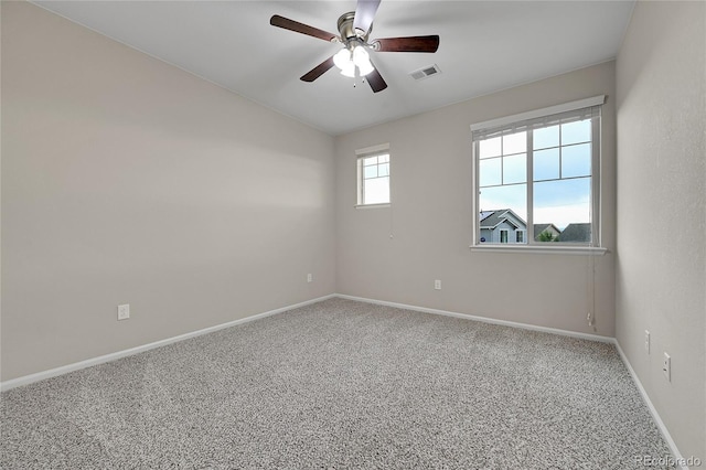 20145 E Fair Ln, Centennial, CO 80016 - spare room featuring carpet, a ceiling fan, and lofted ceiling